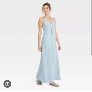 Universal Thread Sky Blue Halter Dress.